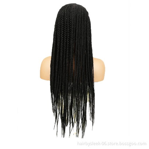 Noble gold new Magic lace front braided wigs with baby hair for black women 33 inches high heat fiber african braided wig